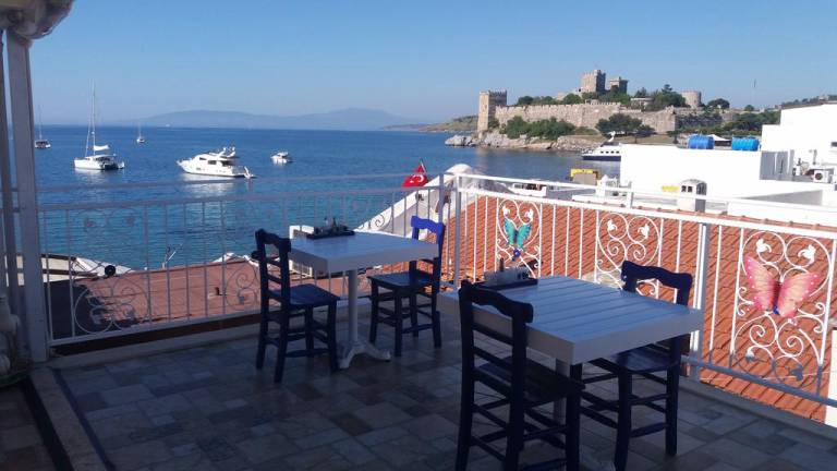White and Blue Bodrum